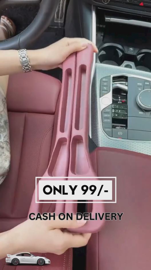🚗 Car Seat Gap Filler Organizer – Maroon Storage Pocket for Cars | Only ₹99/-