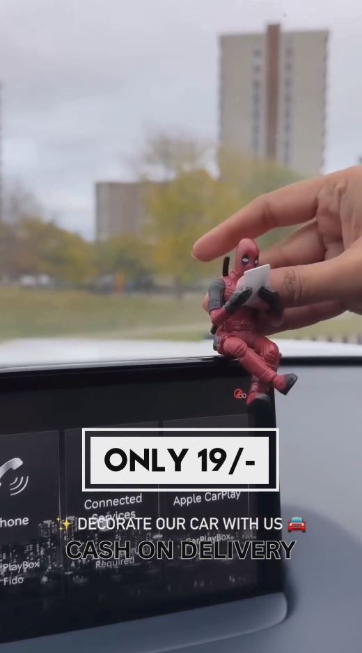 Mini Deadpool Dashboard Bobblehead Toy | Car Interior Decoration Figurine | Cute Cartoon Character for Dashboard, Office Desk, or Gifting