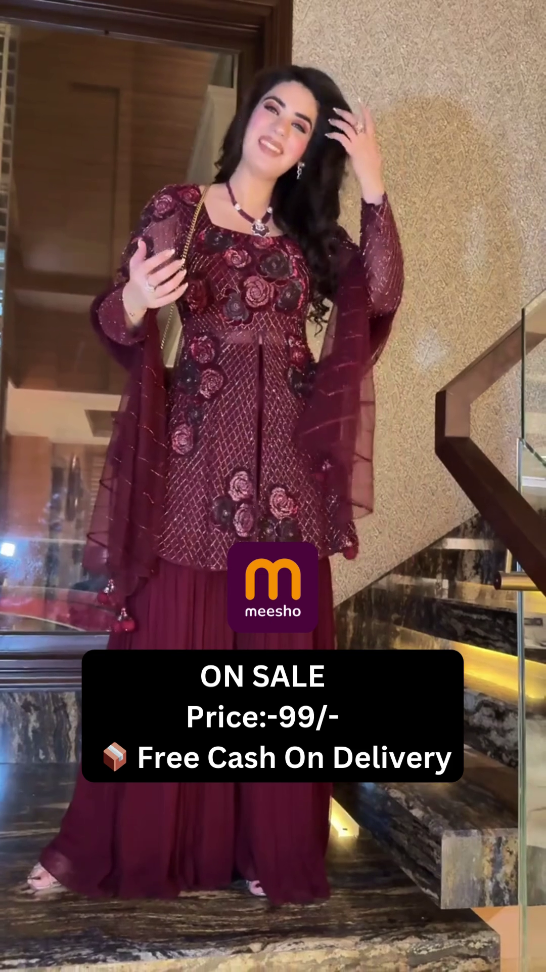 NEW DESIGNER PARTY WEAR LOOK TOP PALZZO & DUPATTA SET