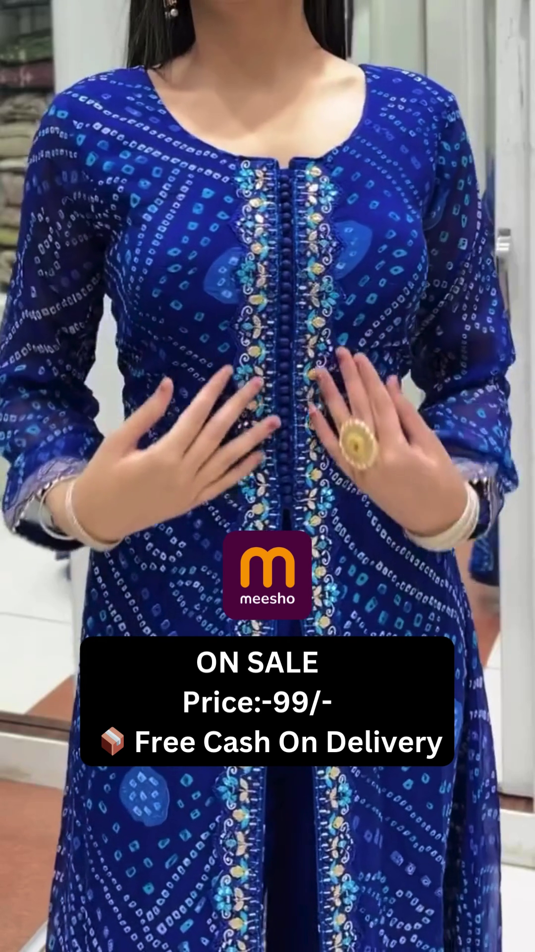 Printed Georgette A-Line Ethnic Dresse With Dupatta