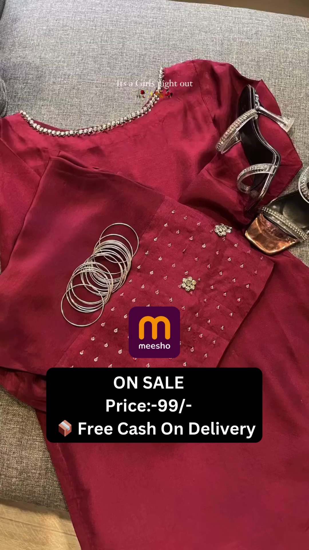 Printed Rayon Blend Stitched Anarkali Gown