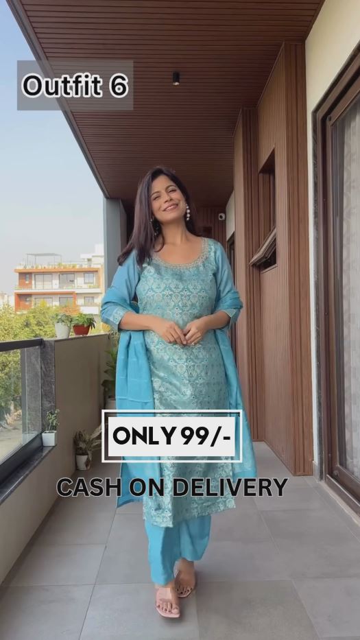 Ethnic Motifs Yoke Design Panneled Kurta With Trouser