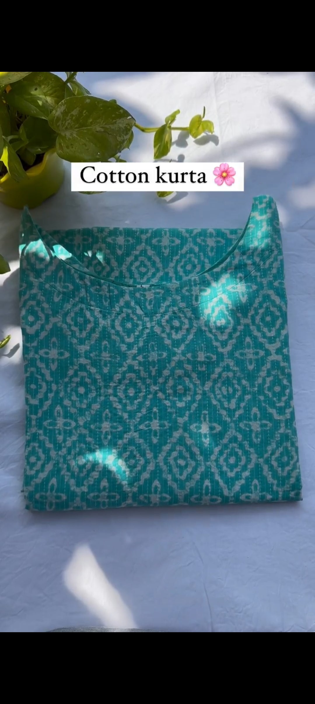 Beautiful Women Cotton Blend Kurta Pant Set