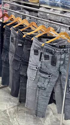 Men Dark Blue Denim Jeans with Classic Five-Pocket Design for Daily Wear and Casual Styling