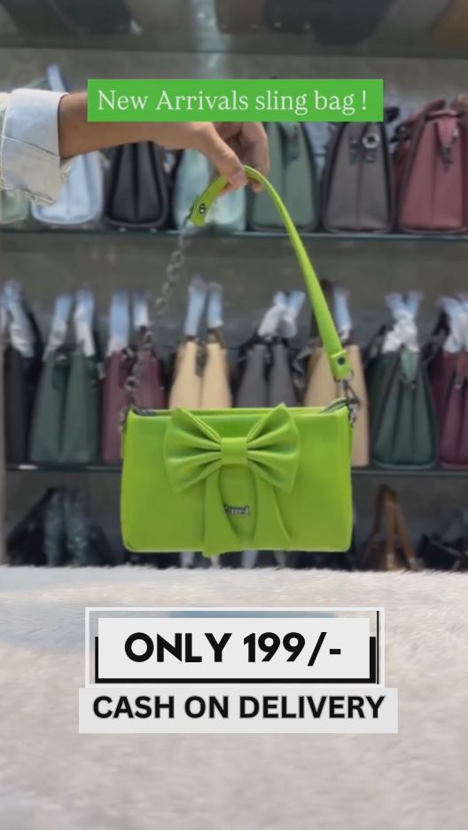 Trendy Women’s Party Wear Sling Bag | Designer Bow Style Shoulder Bag | Elegant PU Leather Crossbody Bag for Girls & Women | Latest Fashion Bag Under ₹199