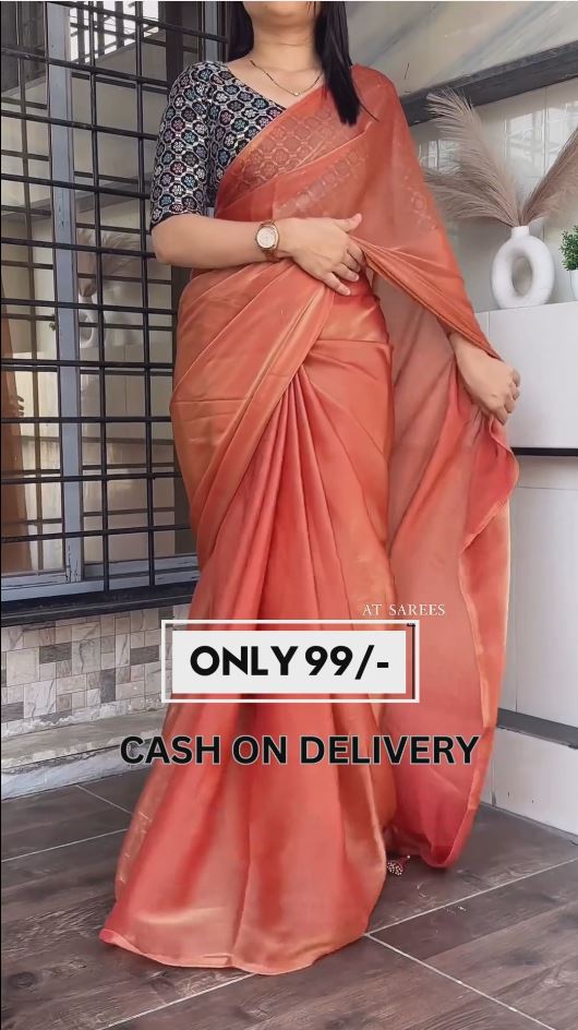 Designer Maroon Silk Readymade Saree