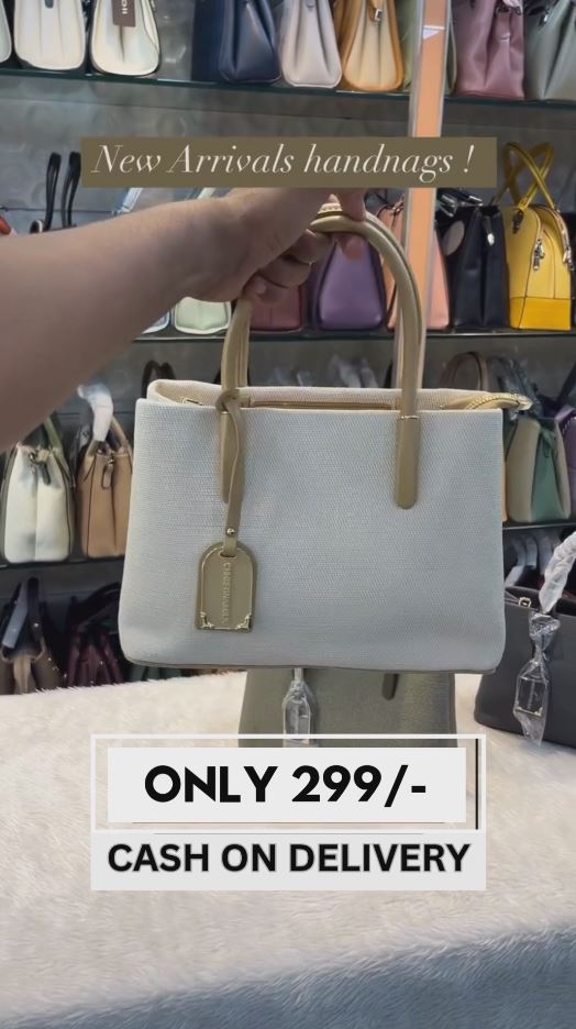Elegant Off-White PU Leather Handbag for Women | Dual Handle Structured Tote | Casual & Office Use | Trending Daily Carry Bag