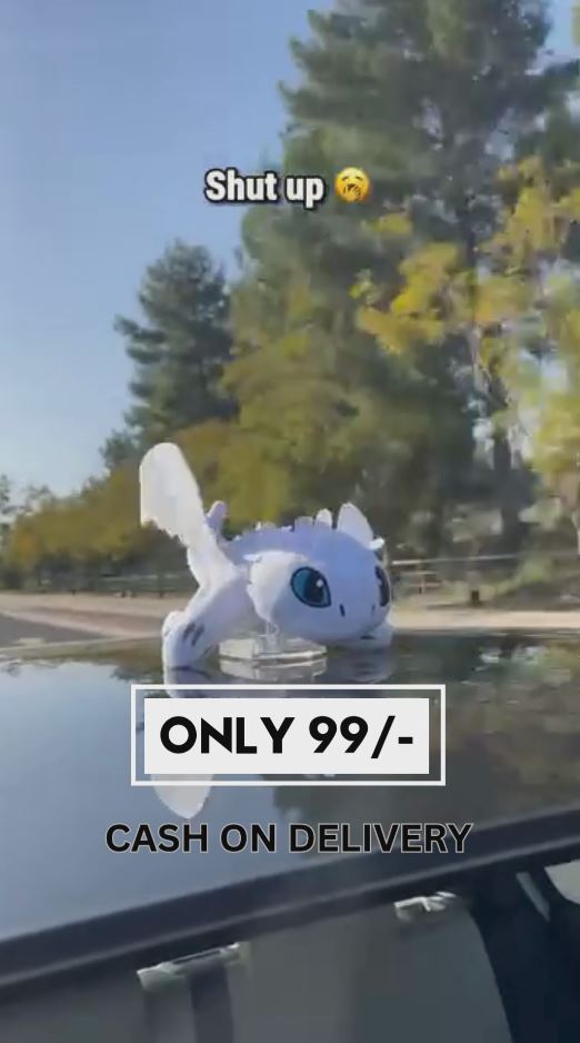 Toothless & Light Fury Dragon Plush Toys – Dashboard Car Decor | Cute Cartoon Soft Toys | Pair of 2 for Car, Desk, or Gifting