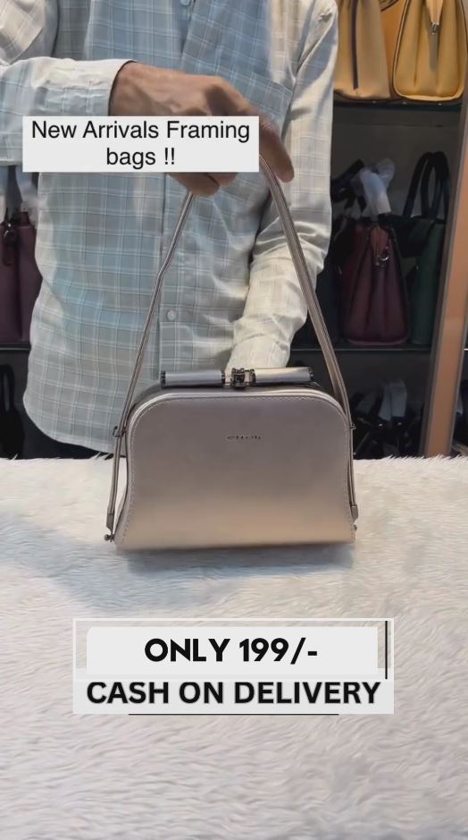"Chic Framing Handbag for Women – Premium Silver Clutch with Adjustable Strap | Stylish & Compact Mini Bag | Just ₹199 | Cash on Delivery"