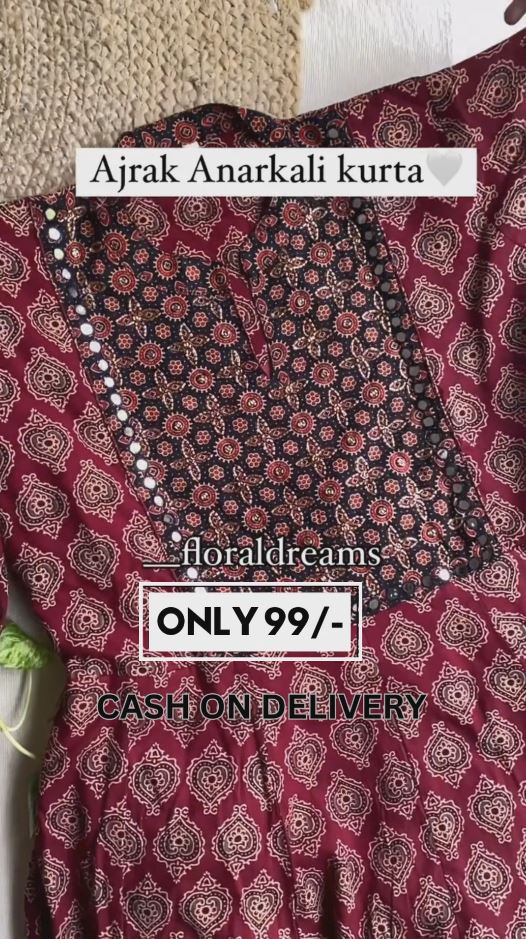 Floral Printed Thread Work Pure Cotton Straight Kurta With Trouser & Dupatt