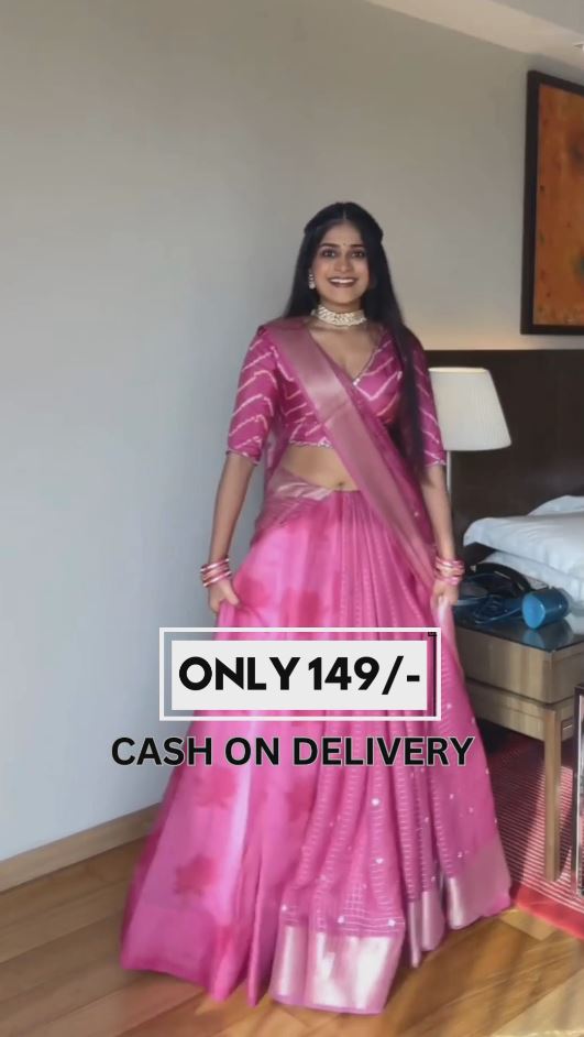 Exclusive Pink Color Kanjivaram Silk Lehenga Choli