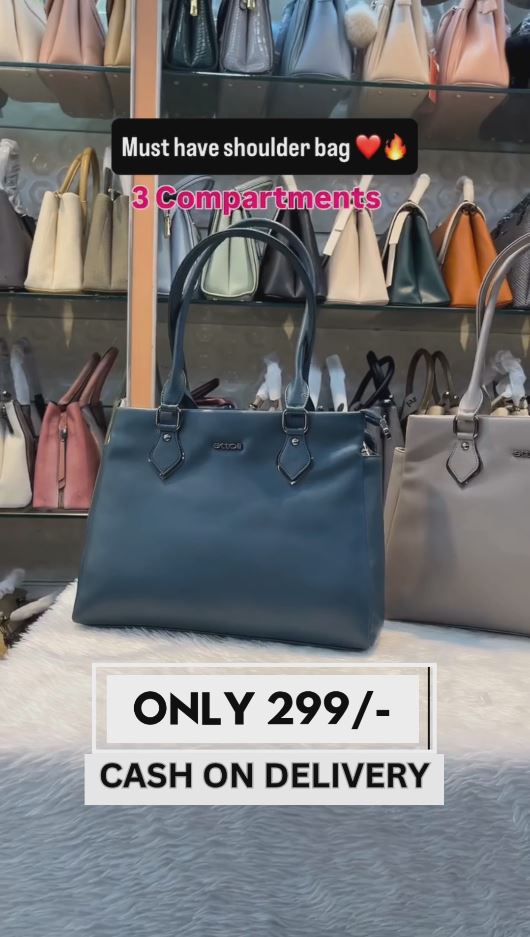 Premium Women's Shoulder Bag | Trendy 3-Compartment Handbag for Office & Casual Use | Stylish PU Leather Tote | Must-Have for Everyday Fashion | Only ₹299