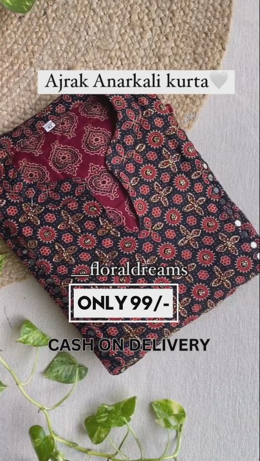 Floral Printed Thread Work Pure Cotton Straight Kurta With Trouser & Dupatt