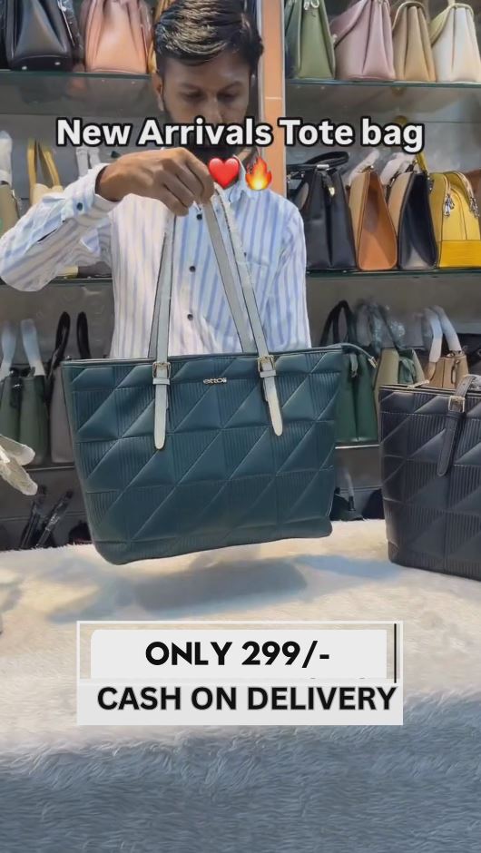 "Premium White Quilted Tote Bag for Women – Stylish & Spacious Handbag with Dual Handles, Perfect for Office & Casual Use | Just ₹299 | Cash on Delivery"