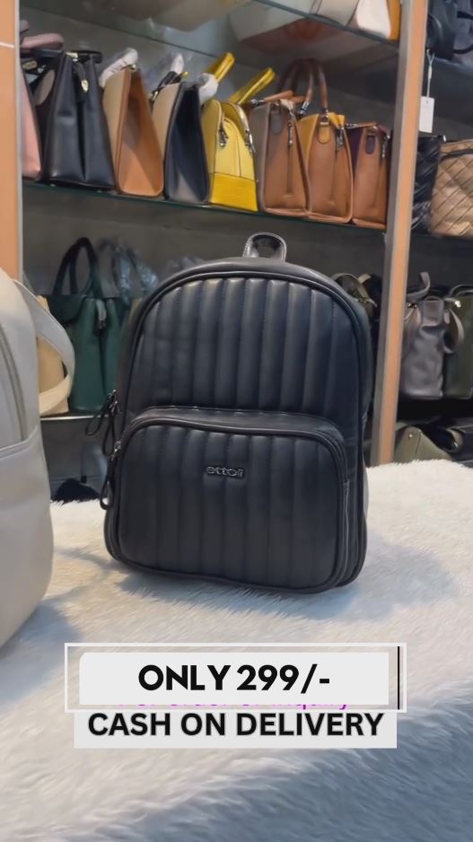 Quilted Mini Backpack for Women | Off-White Faux Leather Daypack | Trendy College, Casual & Travel Use Bag – Under ₹299