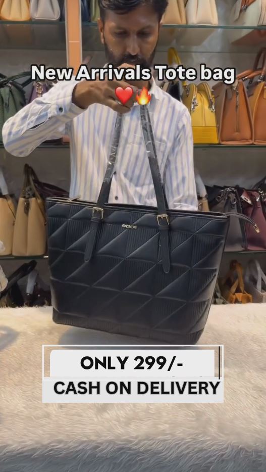 "Premium White Quilted Tote Bag for Women – Stylish & Spacious Handbag with Dual Handles, Perfect for Office & Casual Use | Just ₹299 | Cash on Delivery"