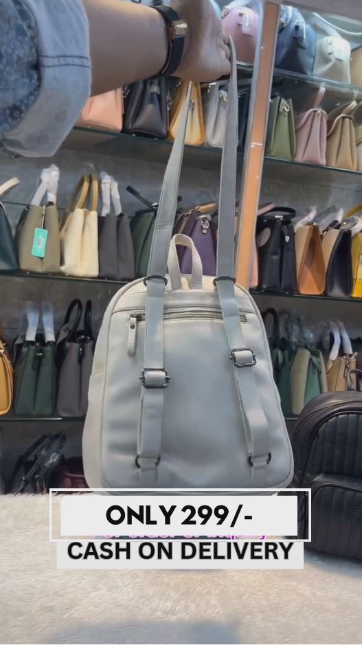 Quilted Mini Backpack for Women | Off-White Faux Leather Daypack | Trendy College, Casual & Travel Use Bag – Under ₹299