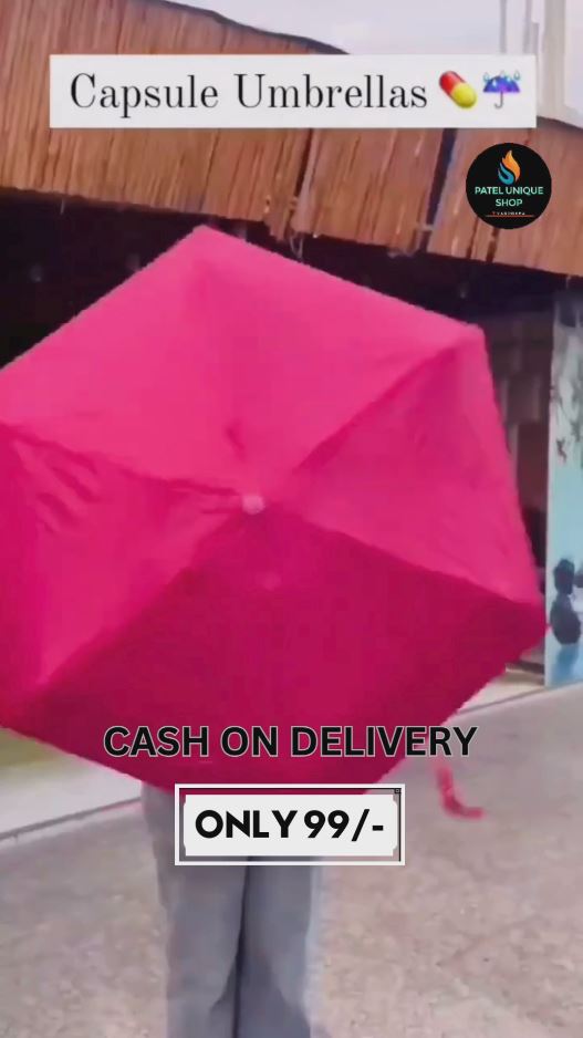 Trendy Capsule Umbrella | Dual-Tone Pink & Lavender | Compact & Foldable | Rain & UV Protection | Lightweight Travel Umbrella