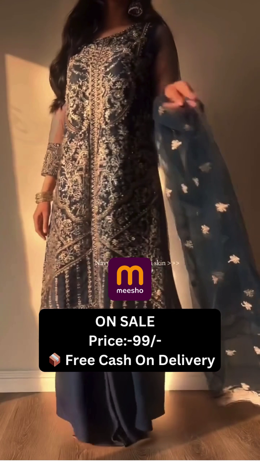 Presenting New Collection In Faux Georgette With Heavy Embroidery