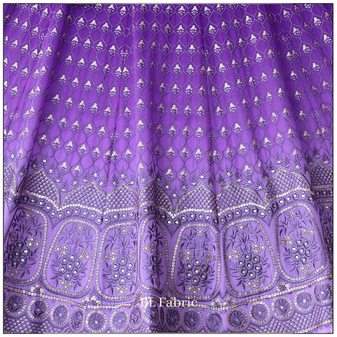 Purple color Sequence Embroidery work Designer Wedding Lehenga Choli