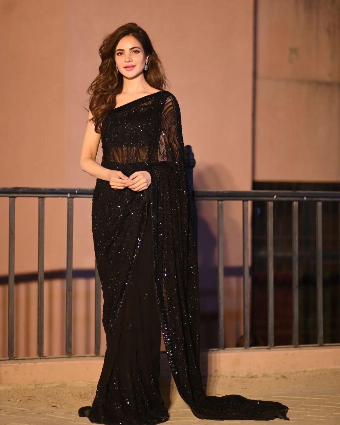 Party Wear Black Color Sequence Work Saree – bollywoodlehenga