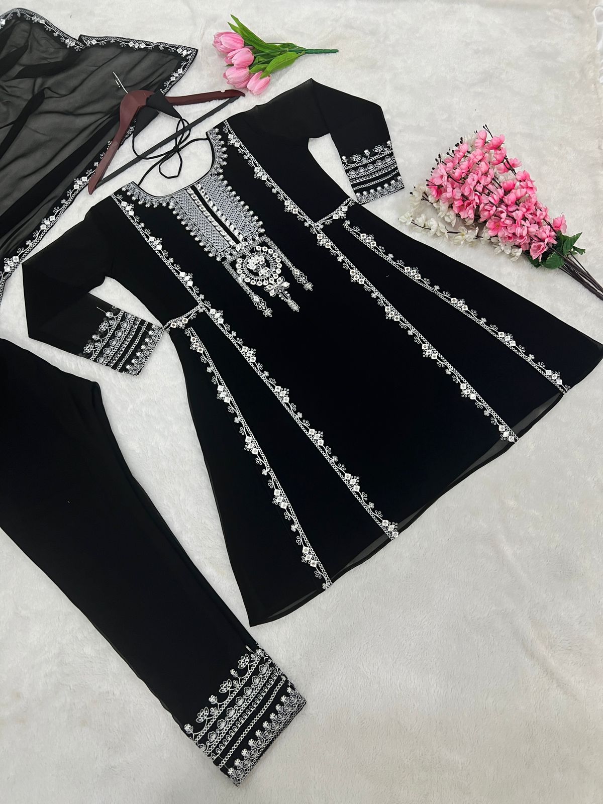 Stylish Work Black Color Stylish Salwar Suit
