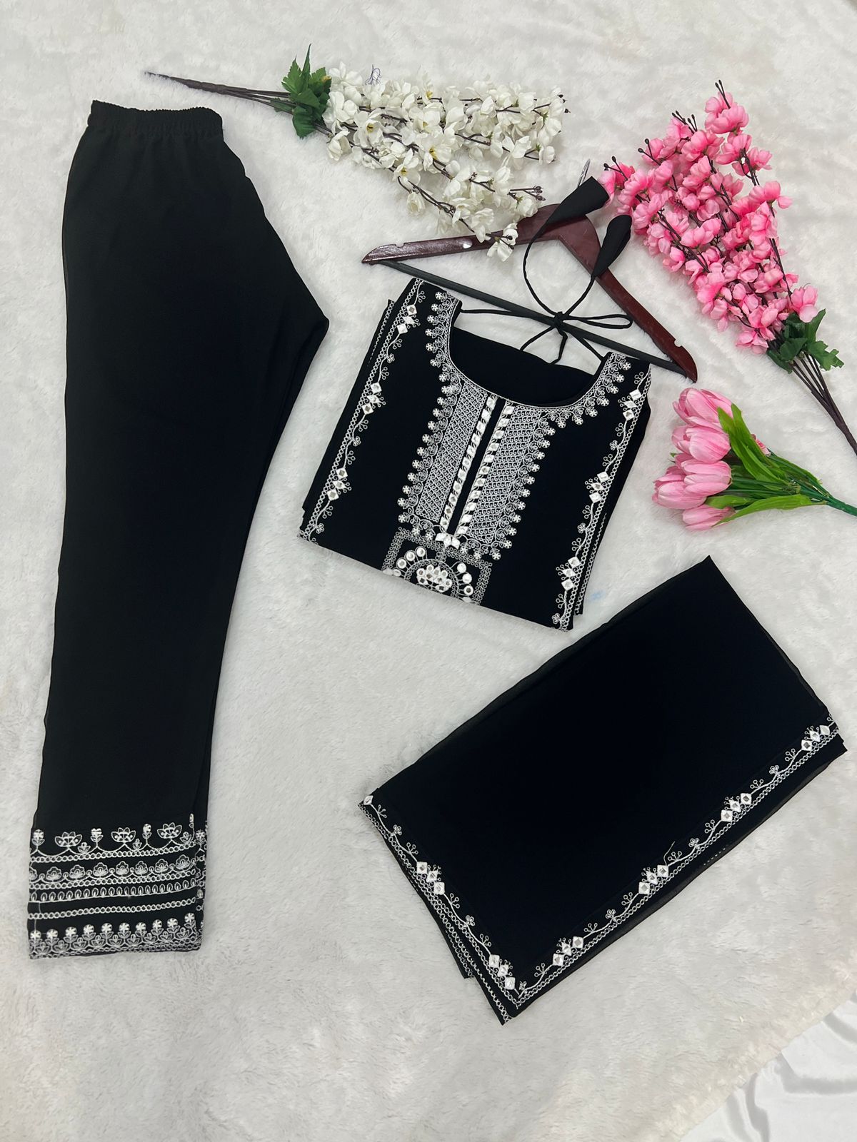 Stylish Work Black Color Stylish Salwar Suit