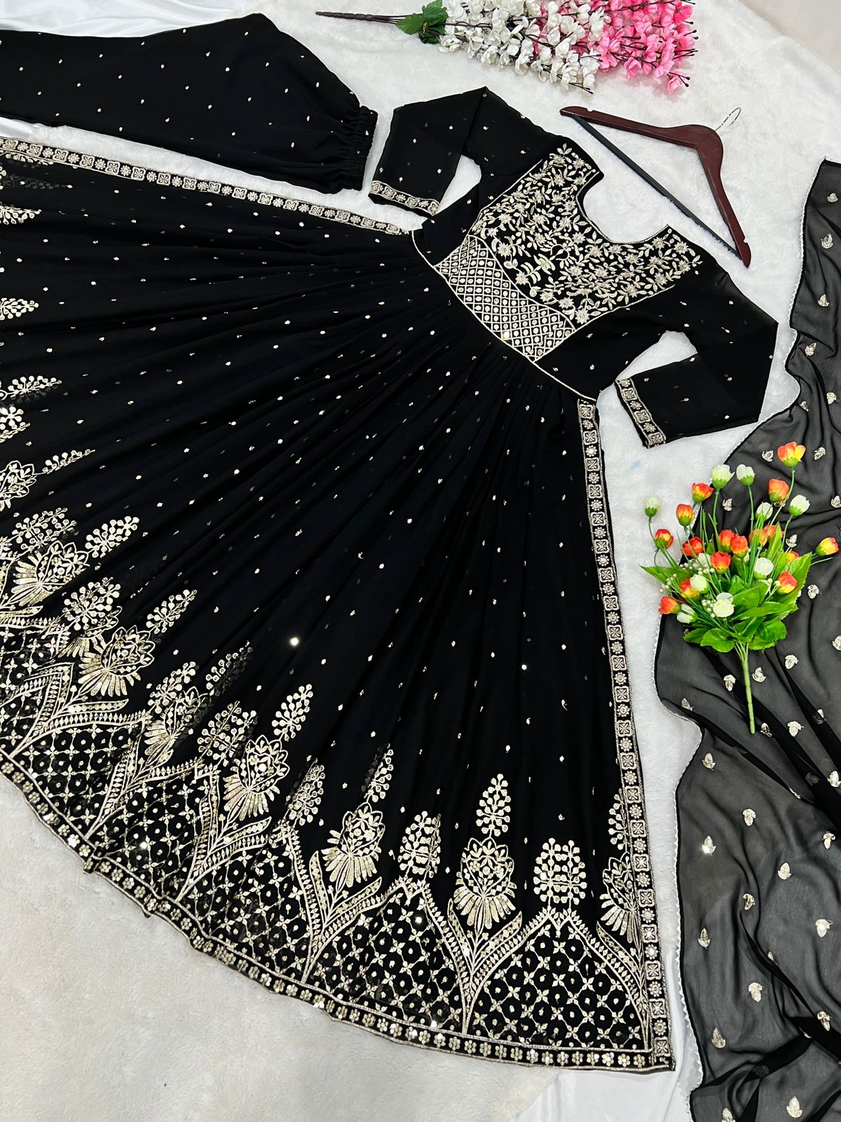 Wonderful Sequence Work Black Color Salwar Suit