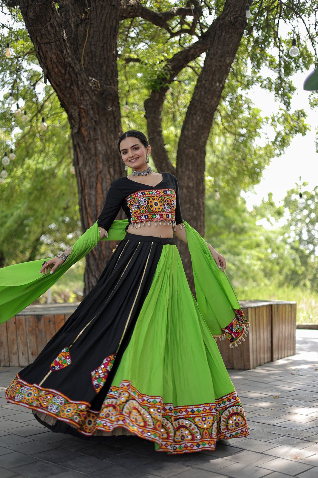 Dark Green Lehenga Choli Chunri Designer Sari Saree Party valentine Gift  Dress | eBay