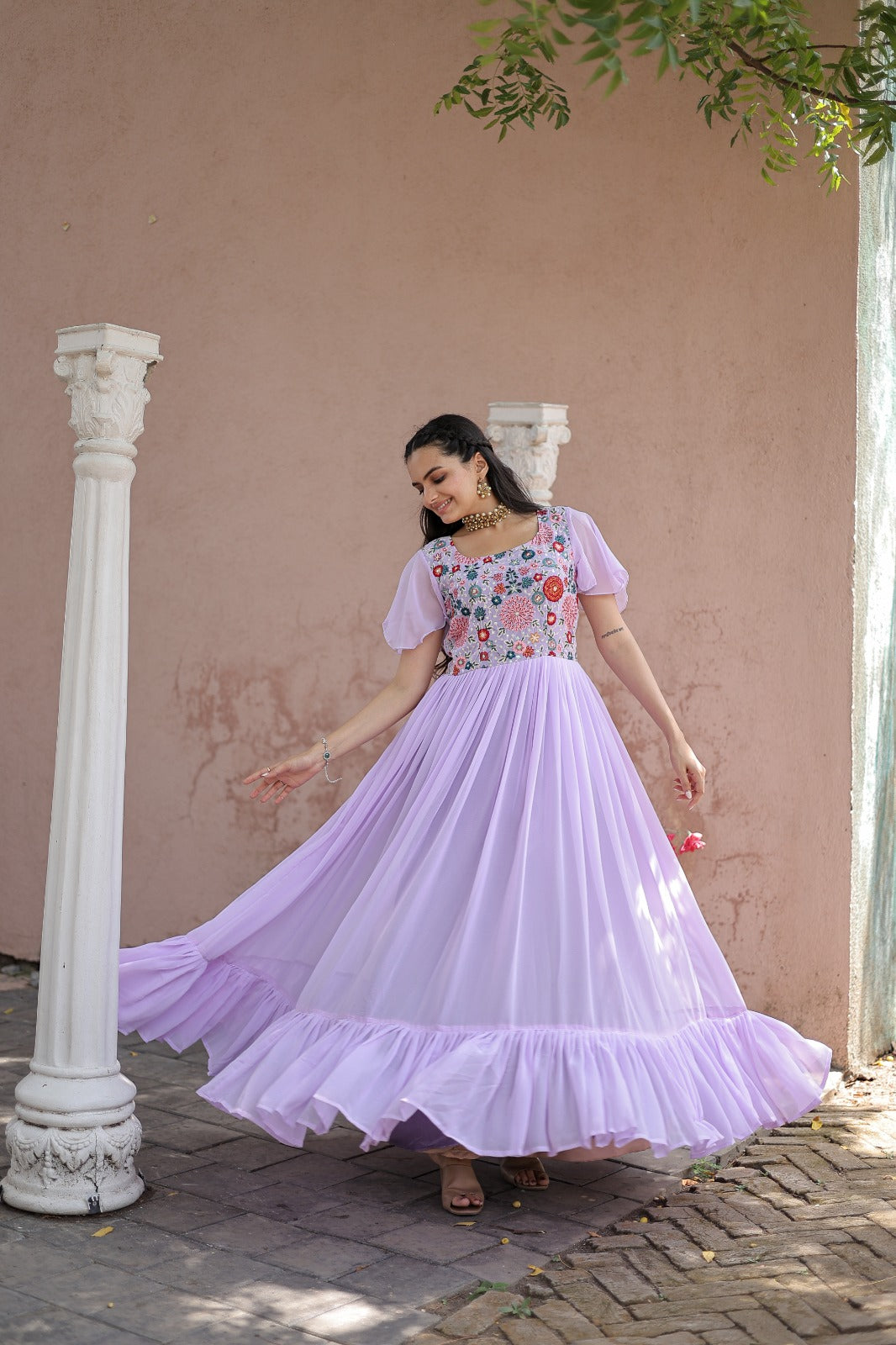 Lavender Colour Dress| Lilac Colour Dress| Light Purple Color Dress| Dress  Designing Ideas| | Different color dress, Colorful dresses, Dresses
