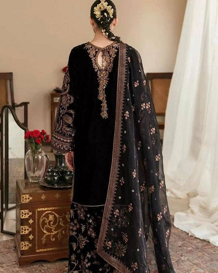Buy Women Designer Velvet Sharara Suit Musturd Brown Kameez Salwar With  Dupatta Heavy Embroidery Suit Custom Made for Women / Girls Dazzlingera  Online in India - Etsy