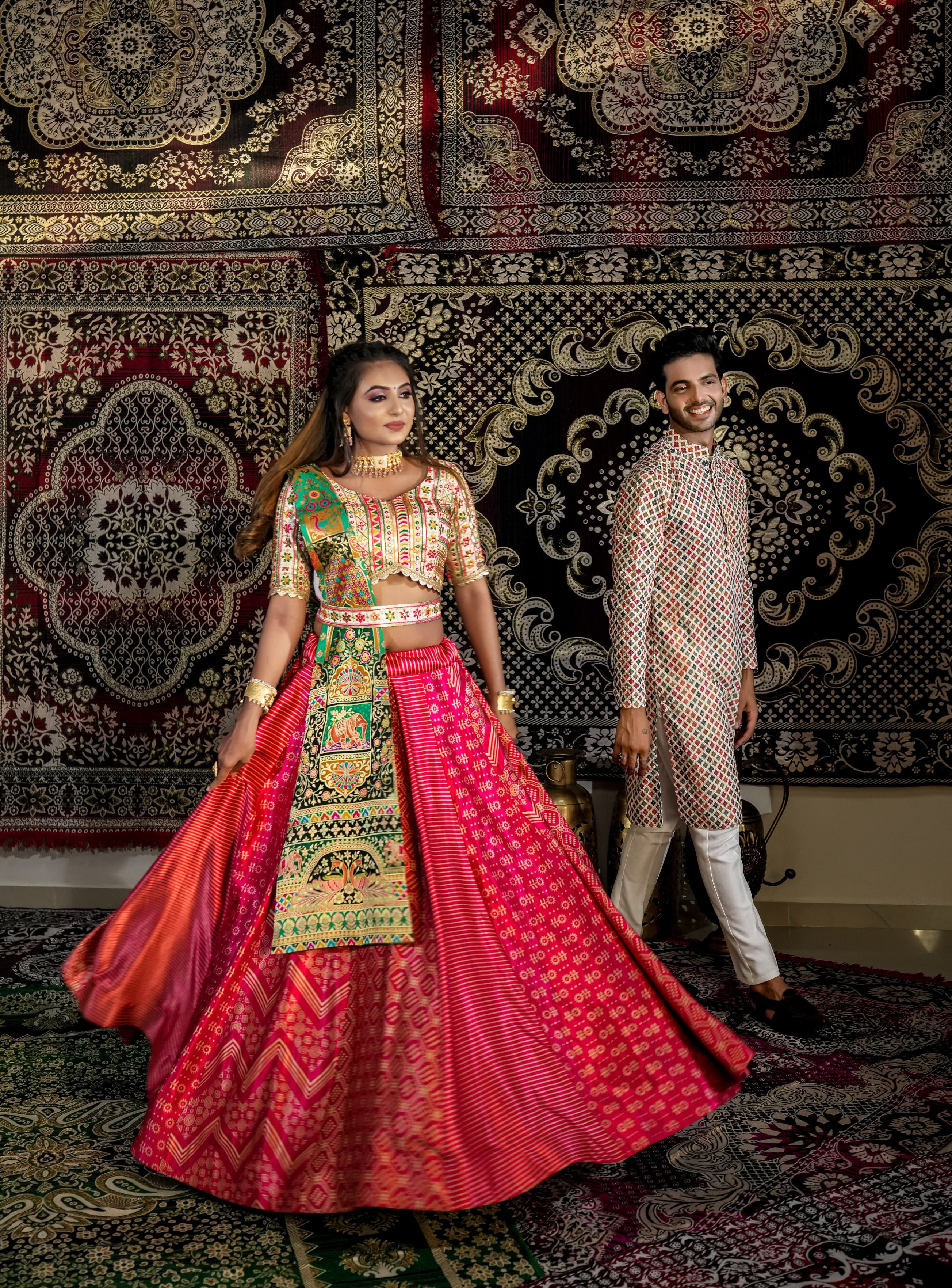 Stylish Matching Lehenga Choli and Kurta Pajama for Couples,designer Couple  Outfit for Festive Occasion,bollywood Style Couple Outfit Set - Etsy
