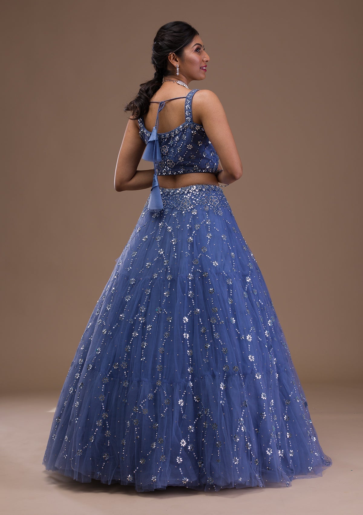 Mirrorwork Net Readymade Lehenga