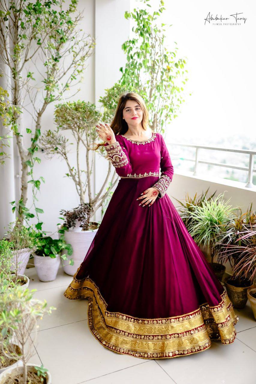 Buy FLORY VOL 13 Anarkali Long Gown In Wine Color By SHUBHKALA at Rs. 900  online from Surati Fabric Gown : V 4099
