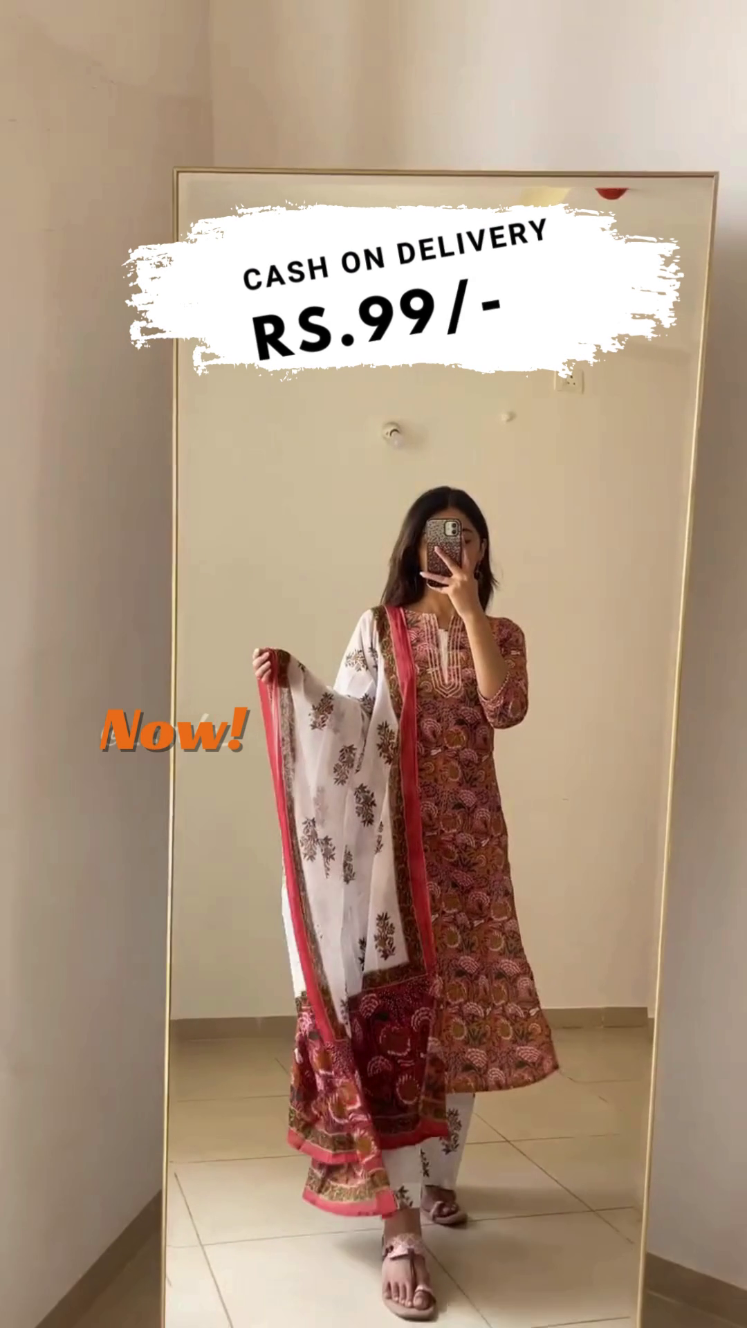 Engagement Wear Women Printed Cotton Kurta Set