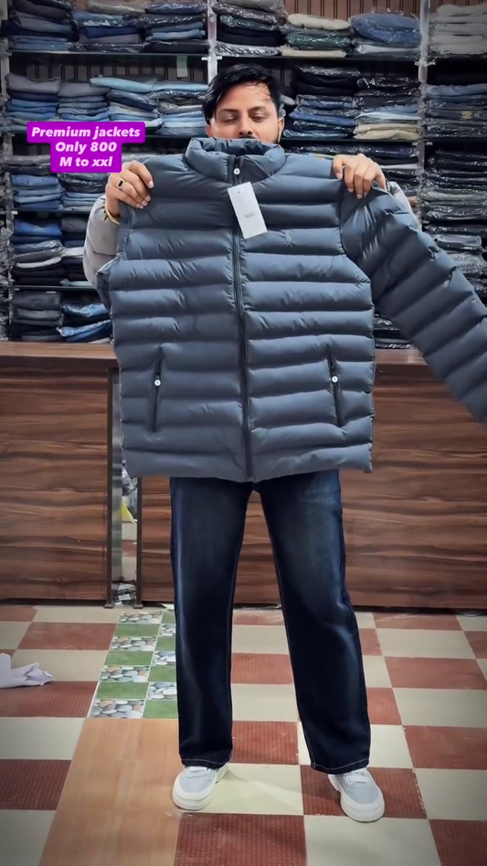 Men’s Mock Collar Padded Jacket – Warm, Stylish & Everyday Outerwear