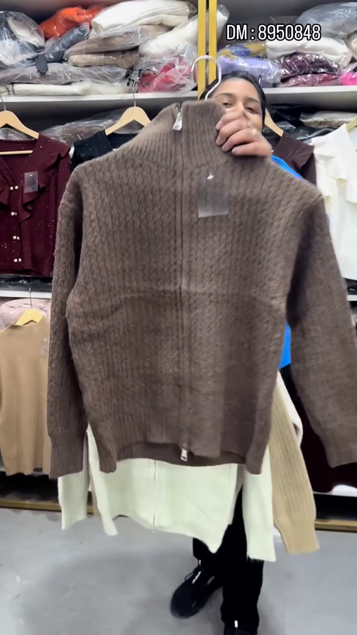 Life Co. Self-Design Knitted Half-Zipper Pullover