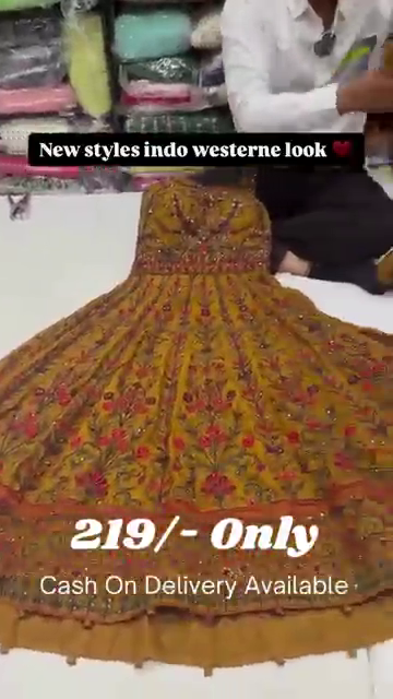 Women’s Printed Western Style Flared Dress with Matching Dupatta