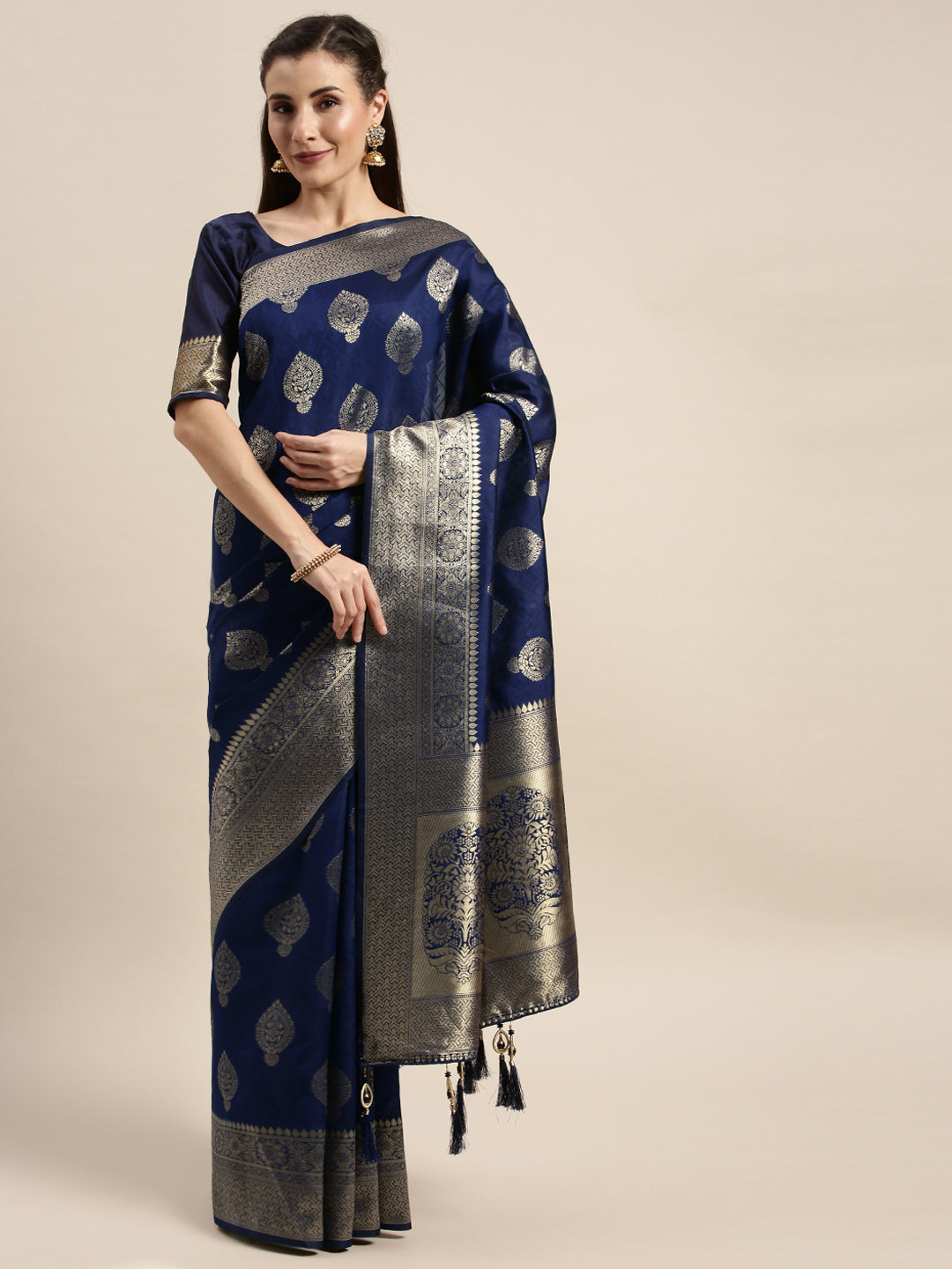Blue Color Banarasi Silk Amazing Saree