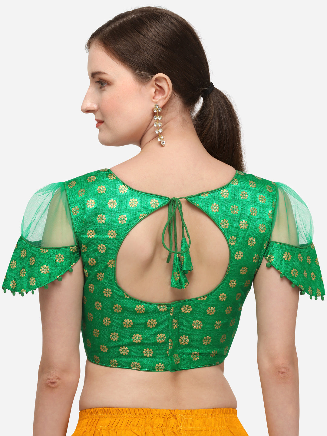 Stylish Green Color Printed Blouse