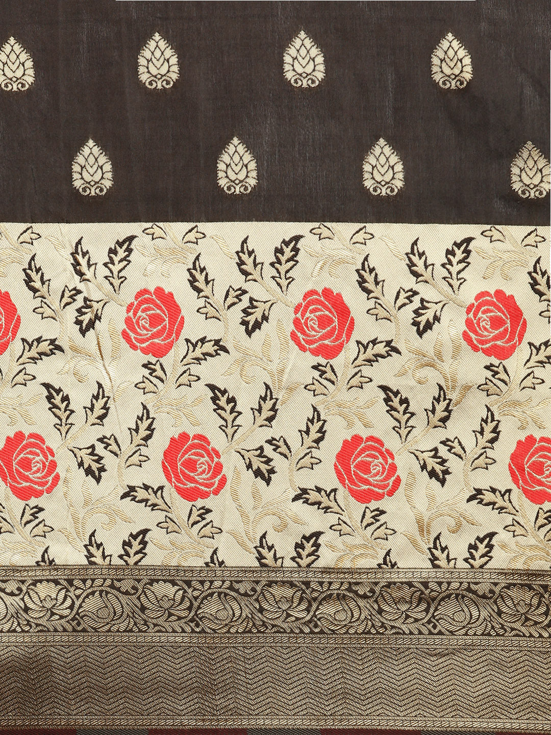 Mesmerizing Brown Color Banarasi Silk Saree