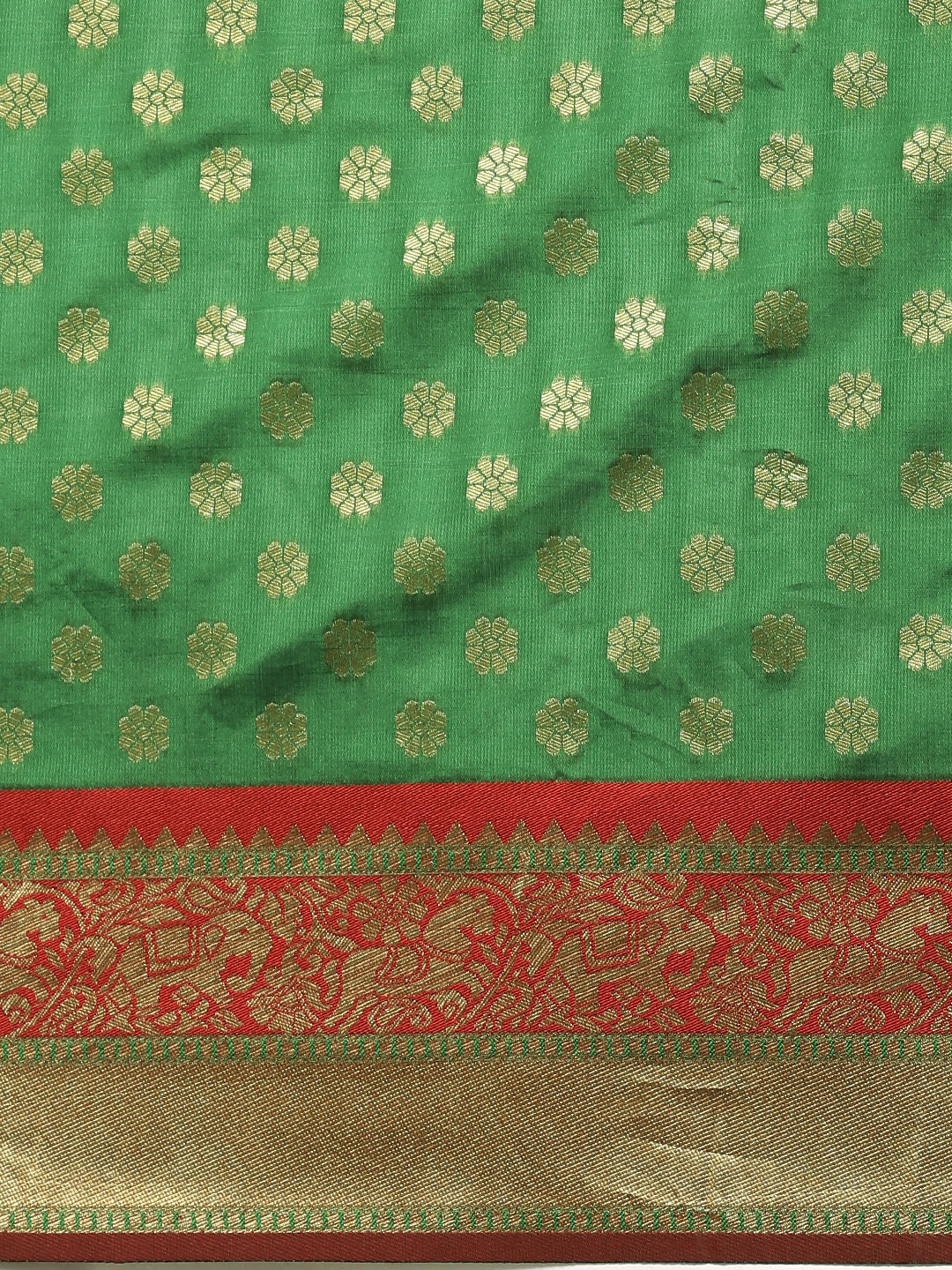 Lovely Sea Green And Maroon Color Banarasi Silk Saree