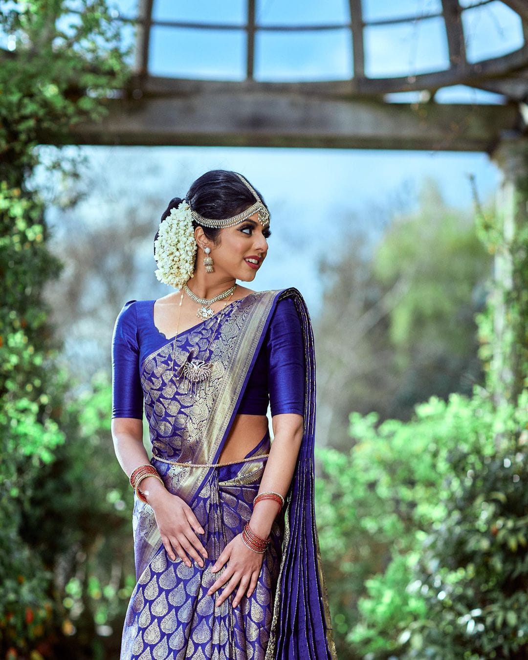 Function Wear Blue Color Banarasi Silk Saree