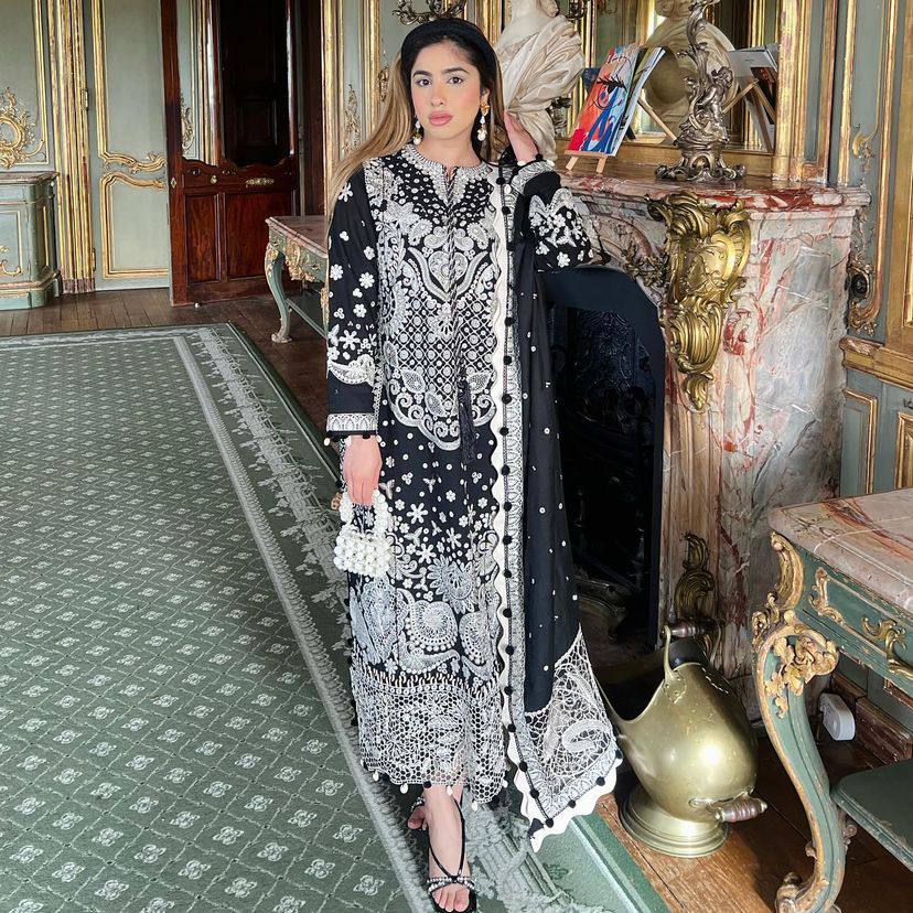 Black Color Embroidery Work Designer Salwar Suit